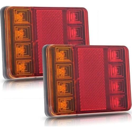 12V Waterproof Durable Car Truck LED Rear Tail Light Warning Lights Rear Lamp for Trailer Caravans UTE Campers ATV Boats