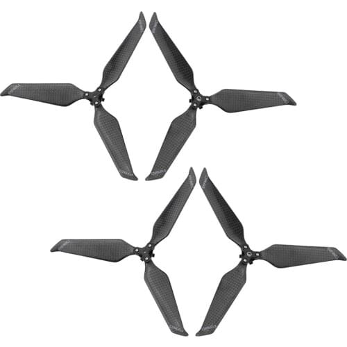 2 pair Low-noise Propeller for DJI Mavic 2 Pro Zoom Drone Carbon Fiber 87433-Blade Foldable 3-Blade Quick-release Propellers