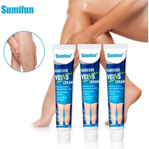 3pcs Sumifun Original Varicose Veins Ointmnet Vasculitis Phlebitis Spider Pain Relief Ointment Medical Plaster Angiitis Removal