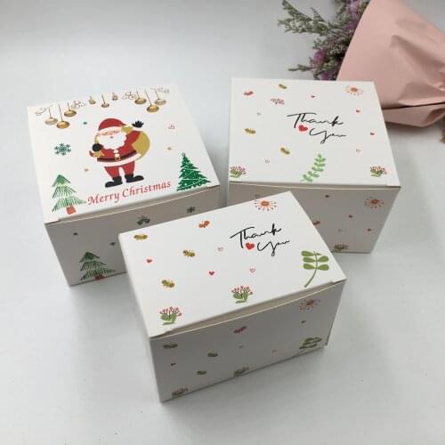 50PCS Lovely Mini Gift Box Santa Claus Gift Box,Handmade Soap Box,Small Candy Packing Gift Packaging Carton