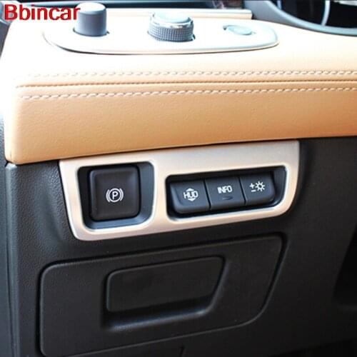 Bbincar Styling ABS Chrome Car Interior Front e Hand brake Parking Switch Botton Cover Frame Trim 1piece For Buick LaCrosse 2016