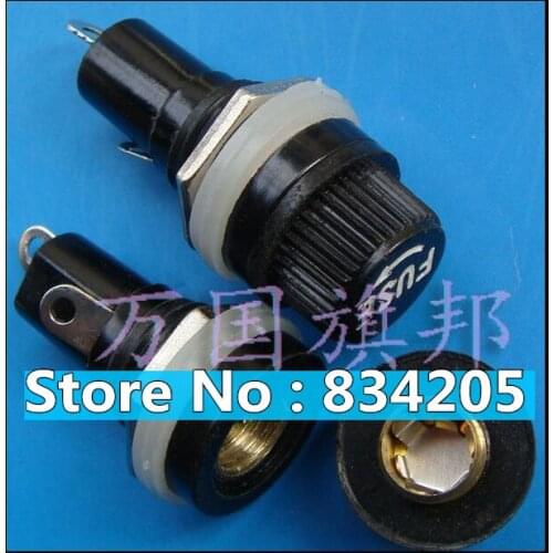 Free shipping 10A/250V AC Suitable for:5*20mm fuse holder Install diameter: 11.5 MM