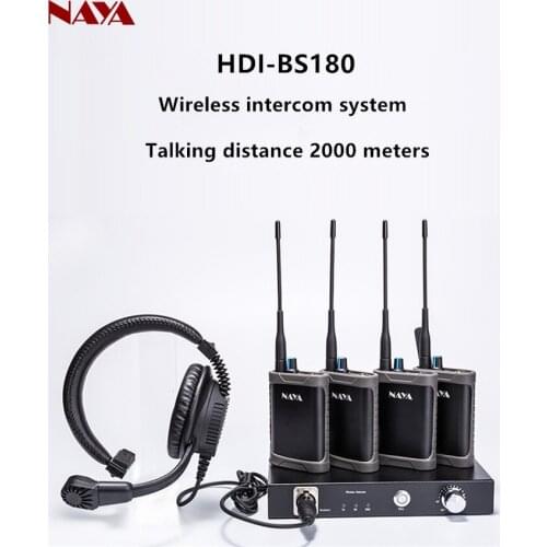 NAYA wireless guide call system BS180 Wireless Full Duplex Intercom System Base Station supports switcher wireless One for four