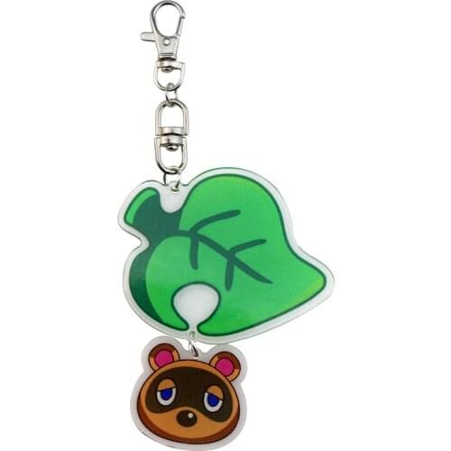 Animal Crossing Keychain Hot Game Kawaii Animal Acrylic Pendant Keyring Jewelry for Fans Christmas Gift Halloween Jewelry