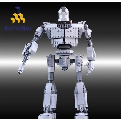 BuildMOC New MOC Robot Fit Giant Robot Technic City Figures Voltron Model Building Blocks Bricks Kids Toys Boy Gifts C002