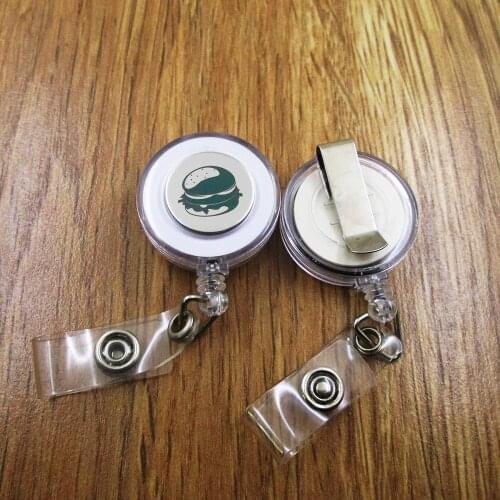 Burger ID Badge Reel for Docter Nurse Teacher Student retractable recoil id badge holder work fun