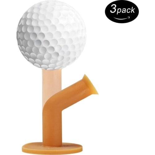 CRESTGOLF 3pcs Rubber Golf Tees Holder,Durable Rubber Practice Tees Ideal for Golf Practice Mat Indoor Outdoor 75mm 5 Colors