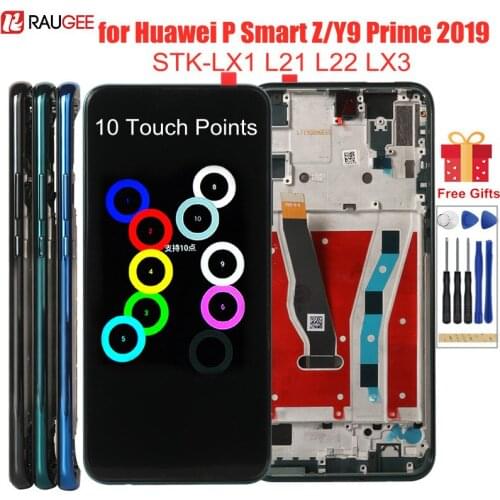 Display for Huawei P Smart Z STK-LX1 LCD Touch Screen with Frame Replacement For Huawei Y9 Prime 2019 STK-L21 L22 LX3 LCD Screen