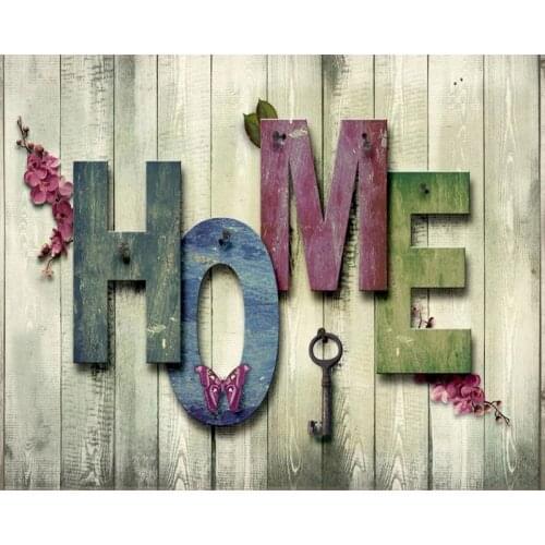 Gatyztory Frame HOME Paint By Numbers For Adults Kids Handpainted Oil Painting Letter Canvas Drawing DIY Gift Home Wall Decor