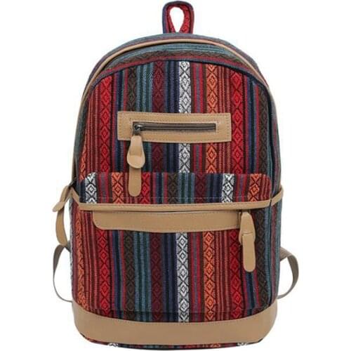 Clic Canvas Ladies Backpack Shoulder Bag School Bag Girl Travel Bag Retro School Bag Student Birthday Gift