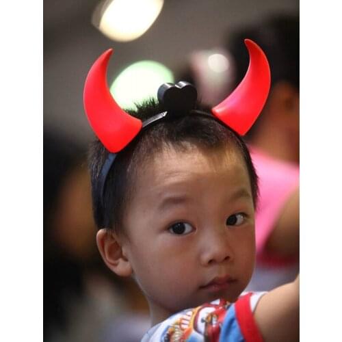 2021 Hot Sell Gags & Practical Jokes Light Head Band Horn Lamp Concert Supplies Party Decoration Hoop Hair Toys Novelty Gag 2021