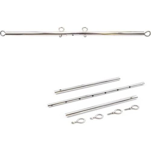 Multi Purpose Stainless Steel Spreader Bar Restraint System With Adjustable Max Length 94cm Adult Bondage Gear Sex Position Toy
