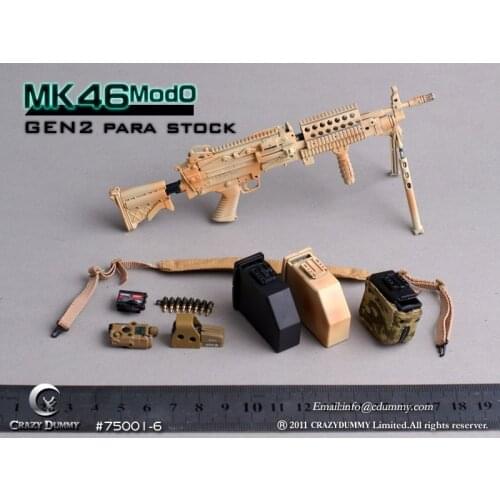 KNL HOBBY Action Figure 1/6 scale model 1/6 Soldier Machine Gun CD Crazy Dummy 75001-6 MK46MOD0 AR Tuo Sha color camouflage