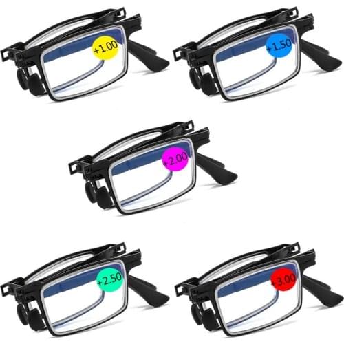 New Portable Anti-blue light Folding Reading Glasses Men No Screws Ultra-light Anti-fatigue Alloy frame Computer Spectacles 1.5