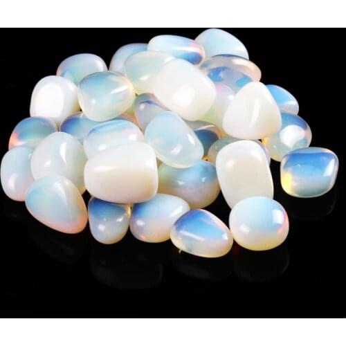 Loose Opalite Opal Feng shui cube Tumbled Stone Beads Chakra Energy Natural Stones Healing Reiki Garden Decor Free Pouch