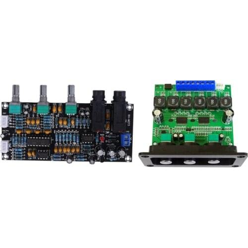 2Set PT2399 Digital Microphone Amplifier Board With TPA3118D2 Sound Amplifier Board 2.1 Subwoofer Amplifiers