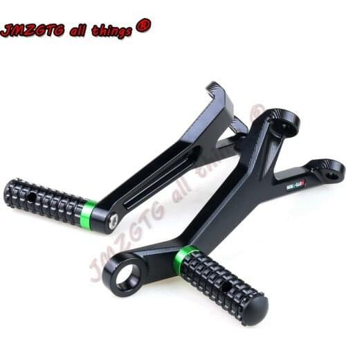 Motorcycle CNC Rear Footrests Bracket Kit Foot Pegs Rests Assembly For KAWASAKI Ninja400 Z400 2018 2019 2020 2021