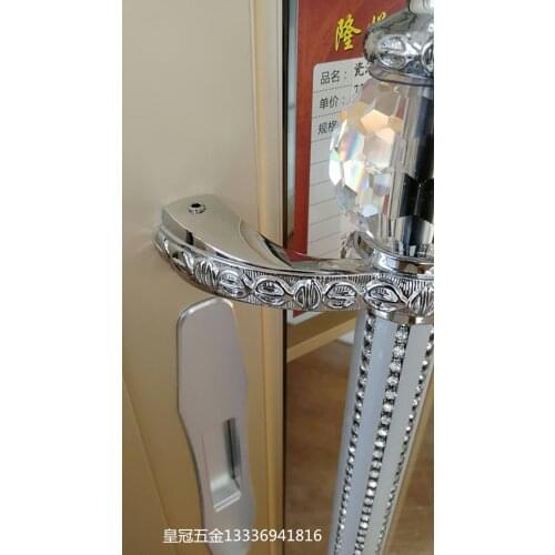 Door Handle European Copper Luxury 9839 Zinc Alloy Crystal Insert Drill Moving Door Push Door Handle Handle