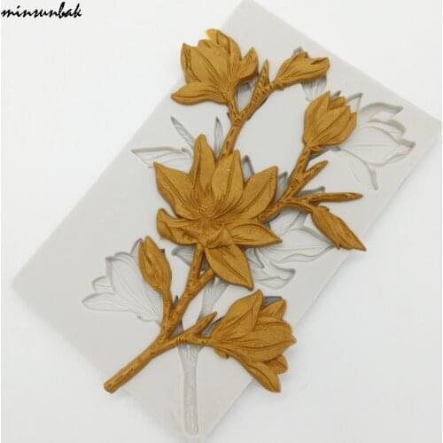 Minsunbak Beautiful Lotus Flower Silicone Mold Chocolate Fondant Mould Cake Decoration Tools Kitchen Accessories