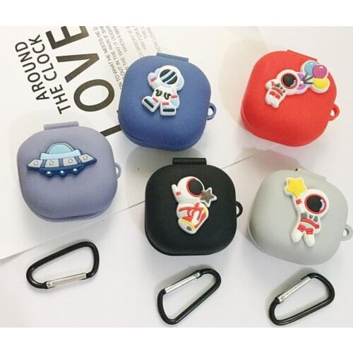 For Samsung Galaxy buds live / Galaxy buds PRO Case astronaut Cartoon Earphones Case funny Silicone Anti-fall Protector Cover