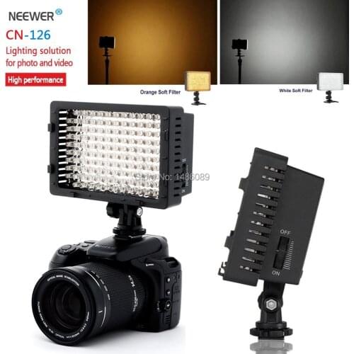 Neewer CN-126 126 LED Video Light on Camera Light for Canon Sony Panasonic Camcorder or DLSR Camerasor Digital Video Camcorder