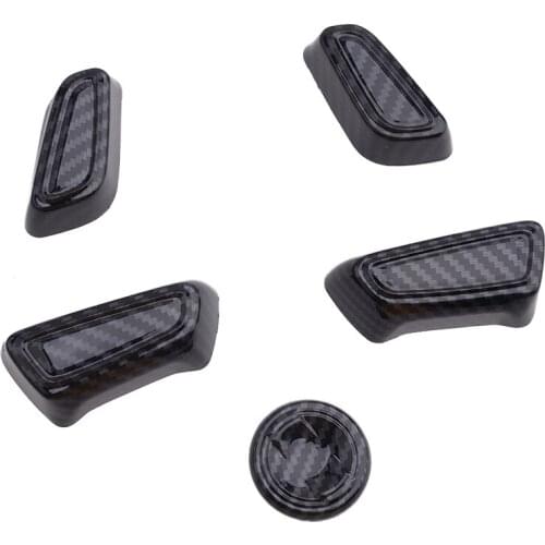 Carbon Fiber Style Front Seat Adjust Switch Button Cover Cap Plastic Fit For Toyota Camry 2018 2019 2020