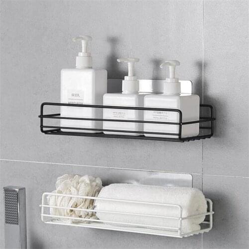 Bathroom shelf Corner Storage Rack Waterproof Wall-mounted Iron Basket Metal Punch-free Shower Shampoo Storage Holder
