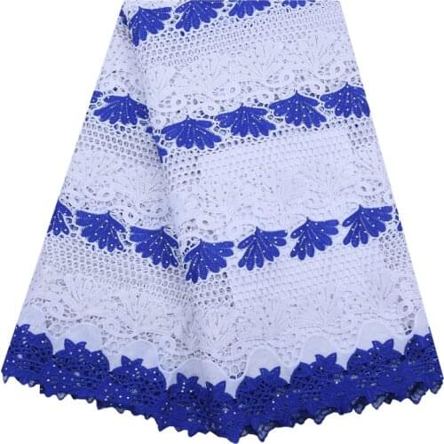 Zhenguiru High Quality Guipure Cord Fabric Mesh African Lace Fabric Bright Diamond Nigerian Fabric For Women Wedding Party A2140