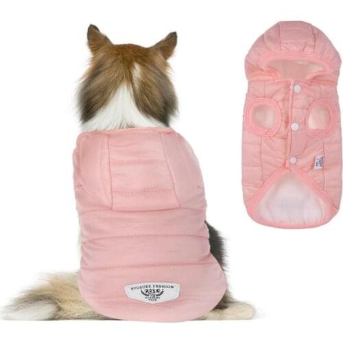 Dog Winter Down Jacket Warm Hoodie Coat Windproof Pet Clothing Dog Costume Pet Down Cotton Padded Jacket