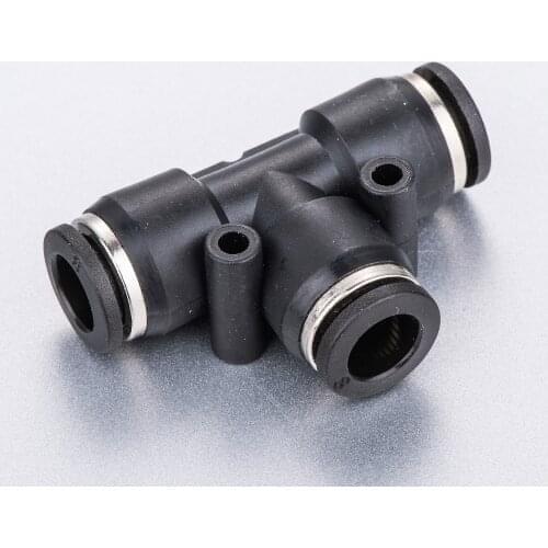 1/4' 1/8' 3/8' 1/2' OD Tube Tee Type PE Pipe Fitting Hose Plastic Quick Connector