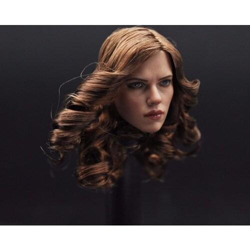 1/6 Scarlett Johansson Female Head Sculpts Woman Head Carving Model Toys For 12" Female Action Figure Body Gifts