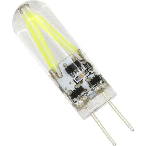 1pcs G4 LED Lamp AC DC 12V COB Filament Car Interior Light Reading Bulb Dome Lamp White Warm White