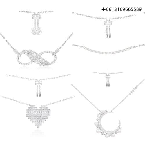 100% original high quality 1:1 copy Moon Pearl FEATHER Love Necklace Women Fashion Fashion Jewelry Free Shipping Factory Direct