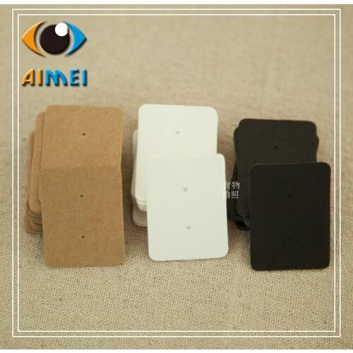 100Pcs 2.5X3.5Cm Kraft Swing Tags For Earrings Small Paper Hang Tag For Jewelry Hand Made Paper Swing Tag For Gift Kraft Tag