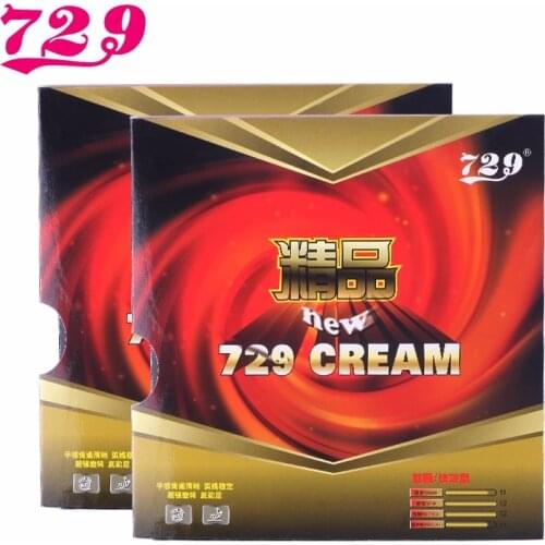 2pcs/lot RITC 729 Friendship New CREAM (729 Cream) Pips-In Table Tennis (PingPong) Rubber With Sponge