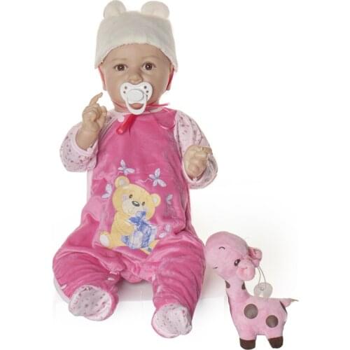 23'' 58CM Bebe Reborn Baby Dolls soft Vinyl So Truly Like Alive Doll In Brazil Toddler bebe Toy Birthday Gifts baby doll toy