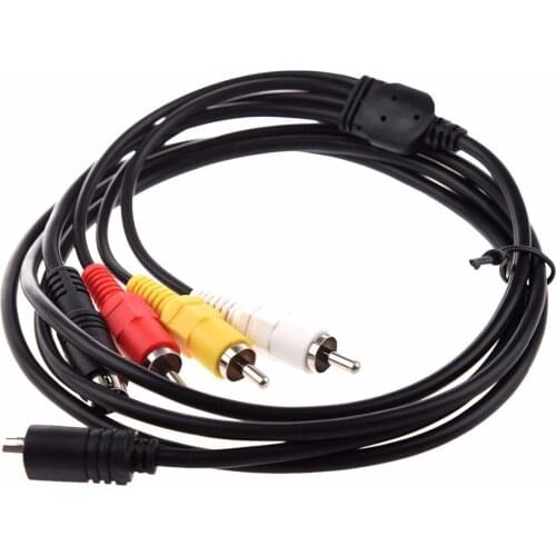 5ft AV A/V TV Audio Video Cable Lead Cord For Sony Camcorder Handycam VMC-15FS 100PCS/LOT