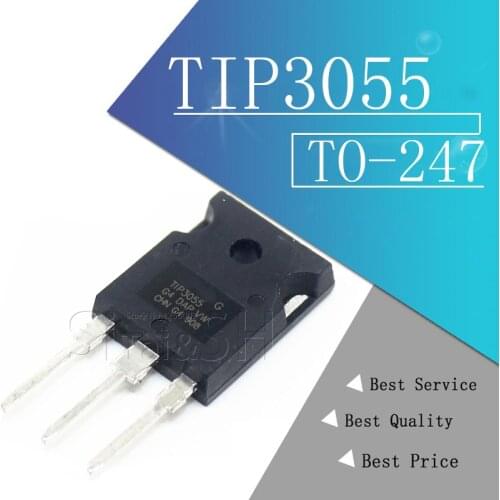 5PCS/LOT Original 100% New TIP3055 3055 TO-247 15A 100V NP PNP