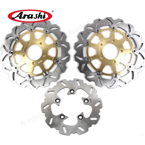 Arashi 1 Set 300 / 220 mm CNC Floating Front Rear Brake Disc Rotors For SUZUKI GSXR GSX R 600 750 GSX600R GSX750R 2004 2005