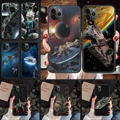 Star space ship Wars Phone Case Cover Hull For iphone 5 5s se 2 6 6s 7 8 12 mini plus X XS XR 11 PRO MAX black luxury back