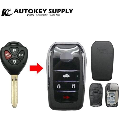 3+1 Buttons Suitable for Toyota Camry RAV4 Reiz Vios Crown car straight remote control modified folding key shell