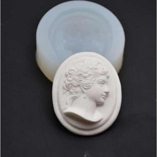 Lady Head Aromatherapy Car Decoration Pendant Fondant Cake Mold Cake Decoration Chocolate Epoxy Mold