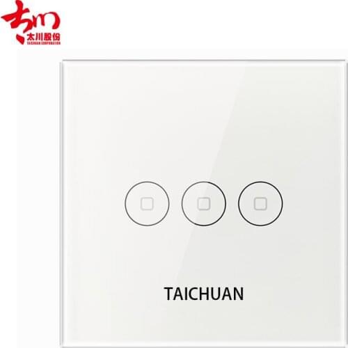 European Uk Home And Hotel Modern New Design Touch Screen 3 gang Switch