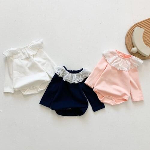 0-24M Newborn Kid Baby Girls Romper Autumn Clothing Long Sleeve Lace Jumpsuit Elegant Cute Sweet New born Outfit