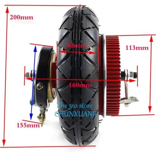 8Inch Rear Wheel Conversion Kit Belt Hub Motor good Quality Scooter Motorbike 200X50Tire Motor for Bicycle Bike Engine