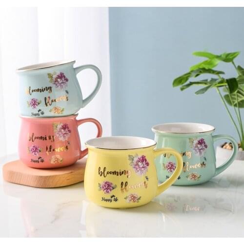 Cute enamel ceramic mug,Coffee Tea Cup Drinkware Novelty mugs Christmas Gift,Milk Juice Lemon Mug