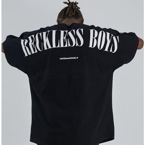 2021 New Summer trend mens loose short sleeve ns port style off shoulder sleeve top couple large casual T-shirt