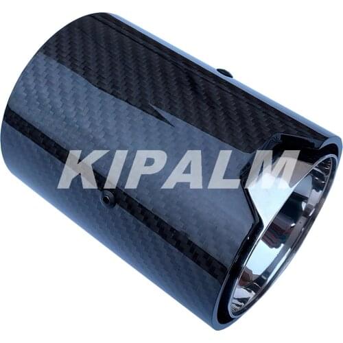 1 piece M Logo Carbon Fiber Exhaust Tip For BMW M2 F87 M3 F80 M4 F82 F83 M5 F10 M6 F12 F13