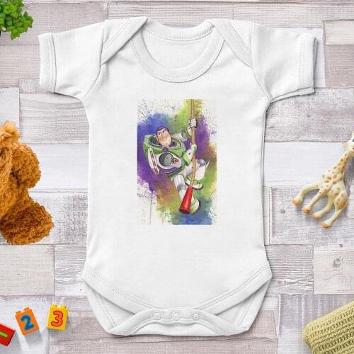 Baby Clothes Newborn Boy Girl Rompers White Toy Story Print Baby Clothing Infant Toddler Costumes 2021 Ropa De Bebe