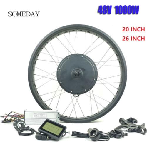 SOMEDAY E-bike snow bike conversion kit with LCD5 display fat tire 48V1000W EBIKE BLDC rear cassette hub motor